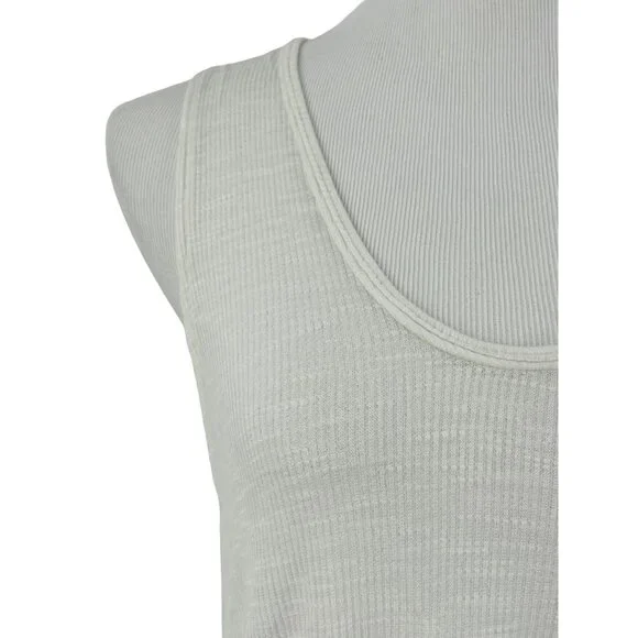 Free People ~ We The Free ~ Ribbed Hi-Lo Asymmetrical Sleeveless Tank Top - Picture 6 of 11